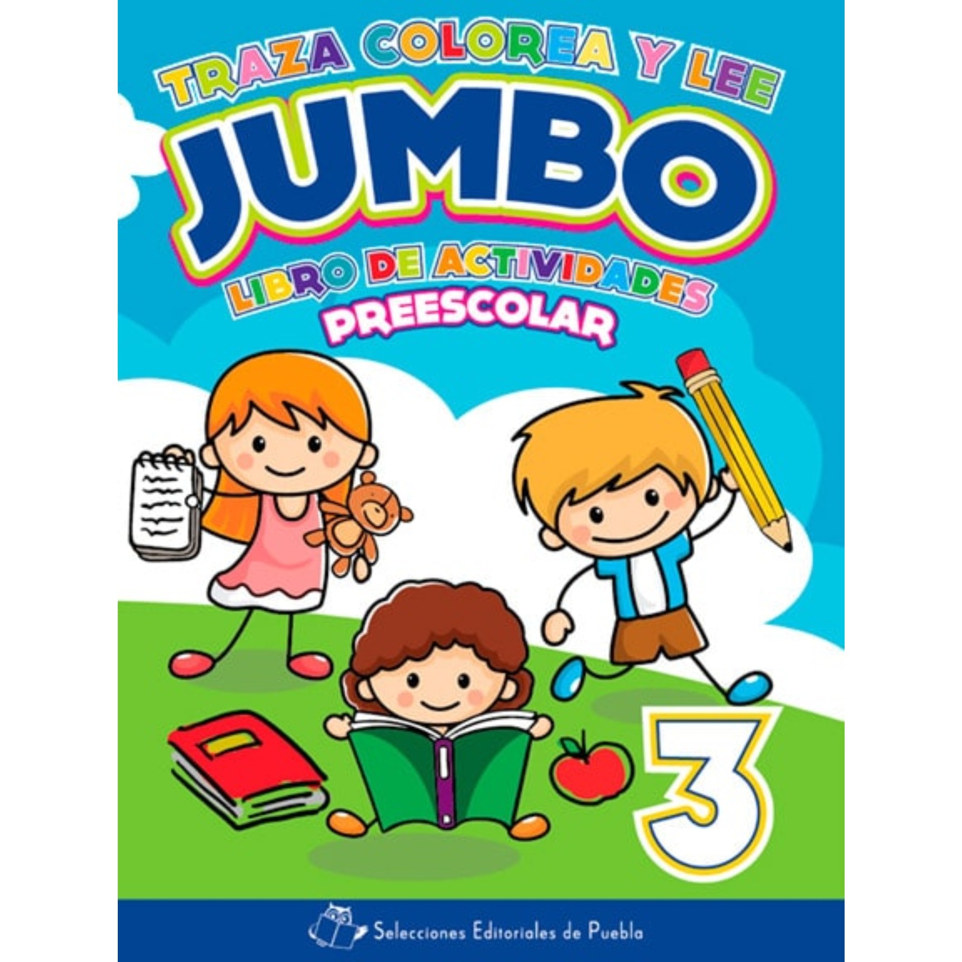 Traza, Colorea Y Lee Jumbo Libro De Actividades Preescolar 3 :: mcgescolar
